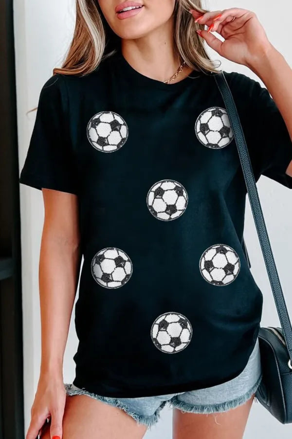 Camiseta de fútbol de manga corta y cuello redondo