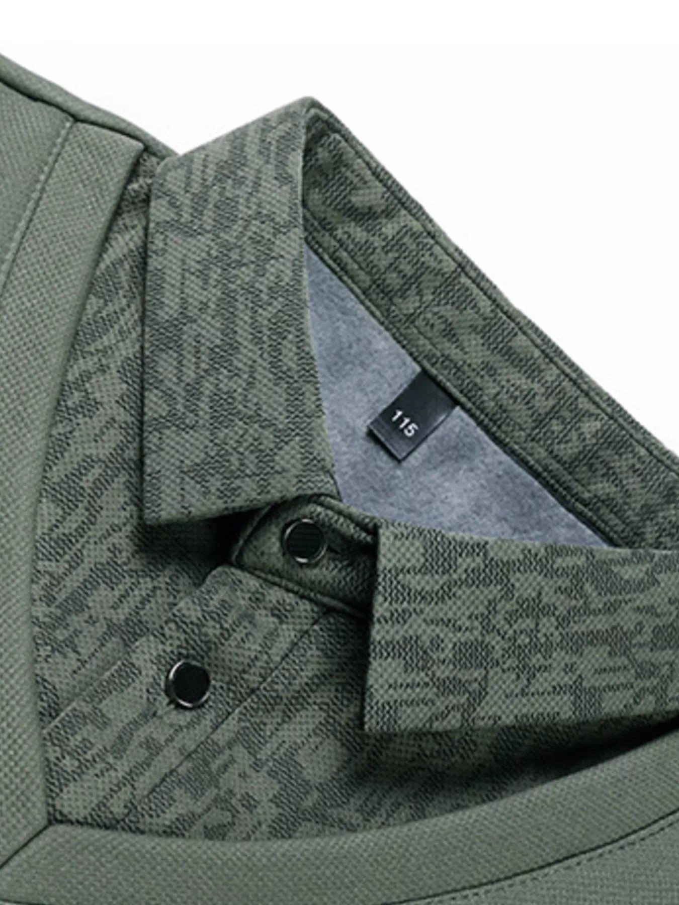 Polo de manga larga para hombre de talla grande