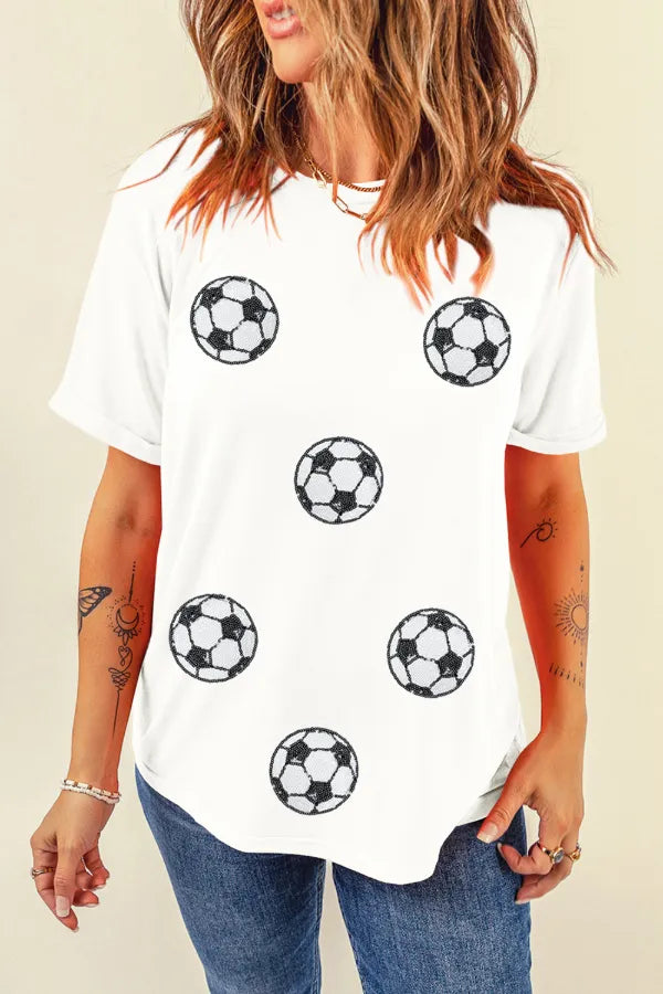 Camiseta de fútbol de manga corta y cuello redondo