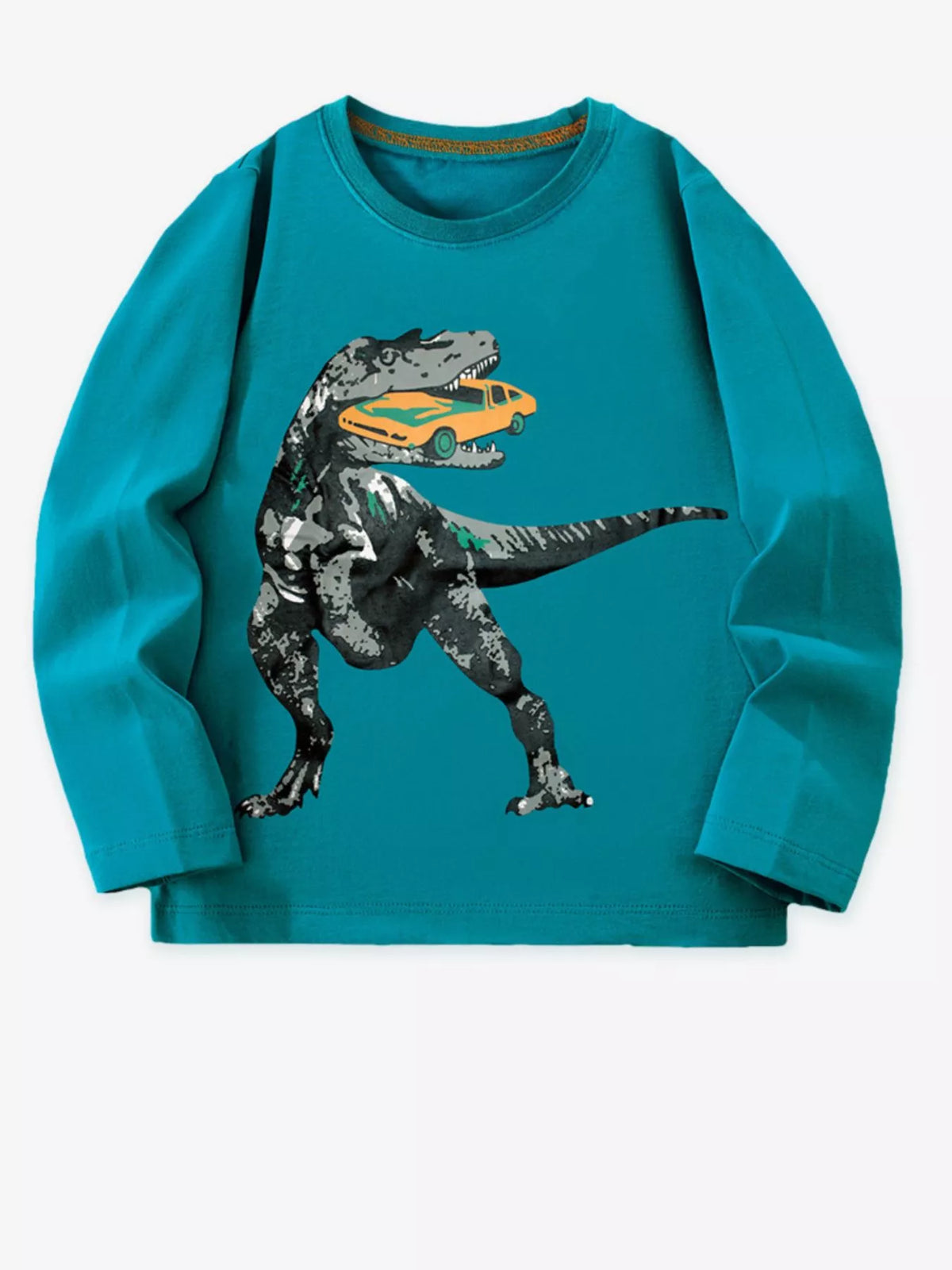 Camiseta de manga larga con estampado de dinosaurio para niños