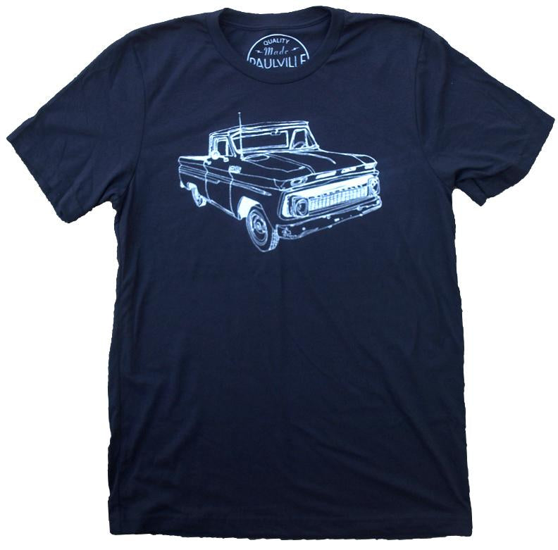 Camioneta Chevy antigua gris oscuro