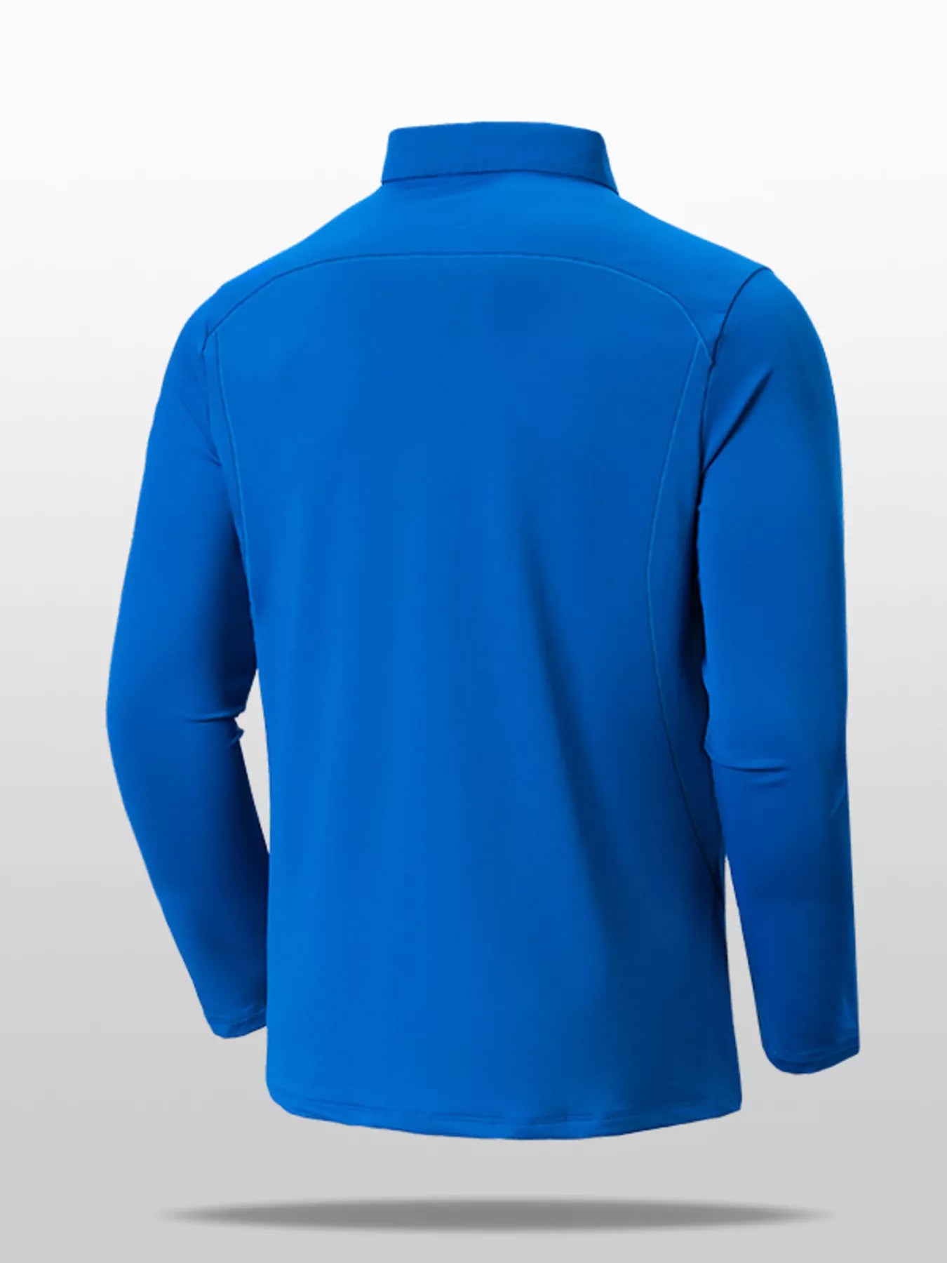 Camiseta de rendimiento de manga larga para hombre, talla grande, con cremallera
