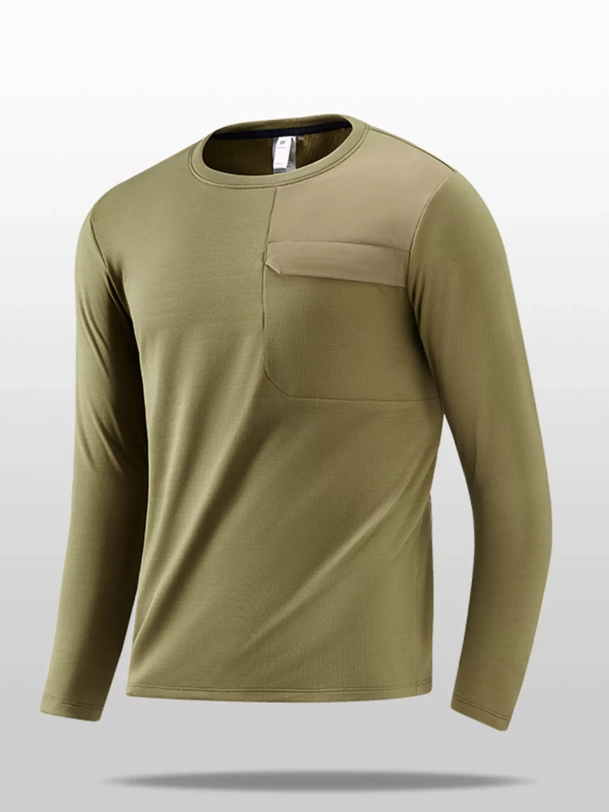 Camiseta de manga larga informal para hombre de talla grande