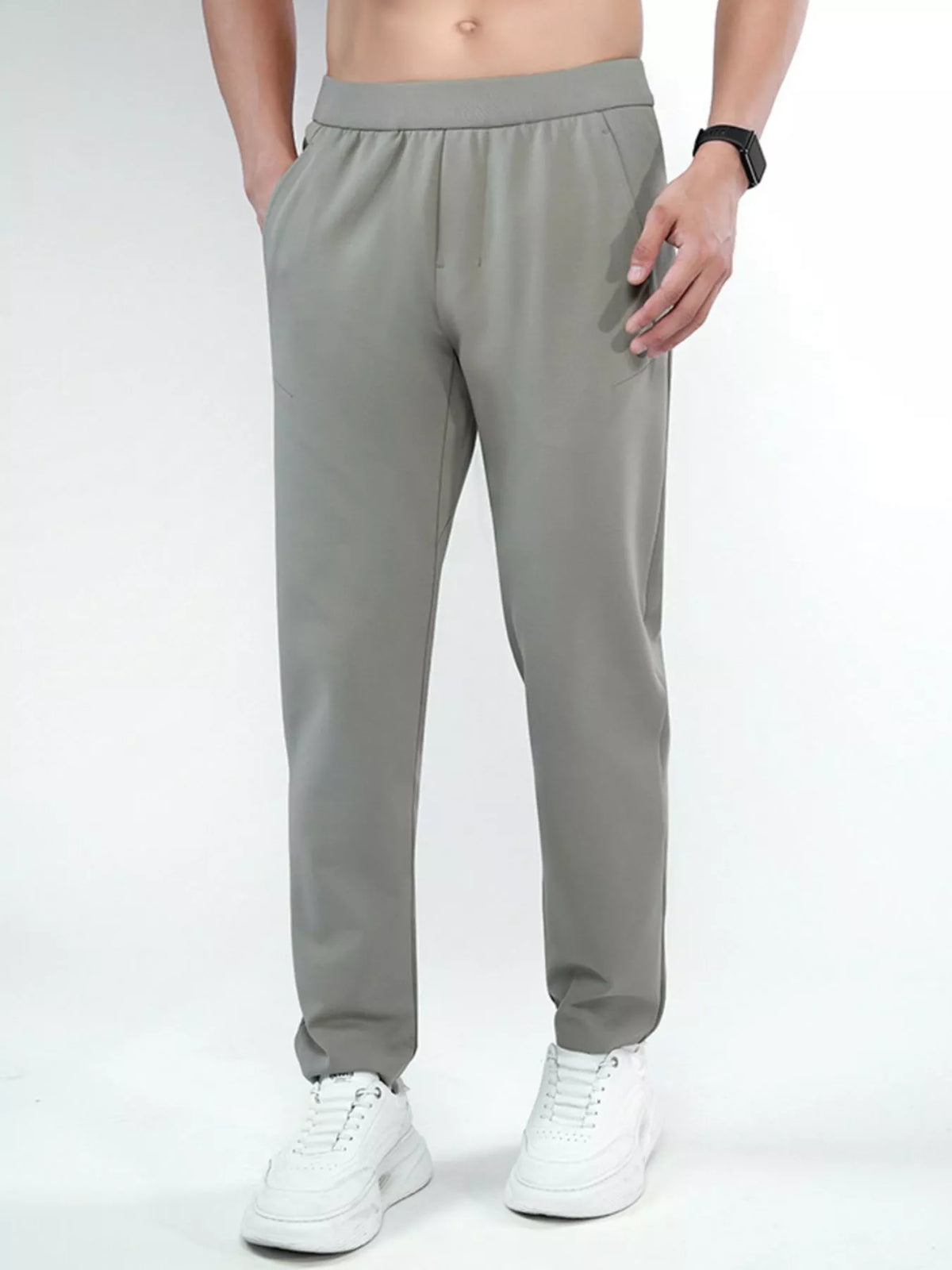 Pantalones elásticos ajustados de talla grande para hombre