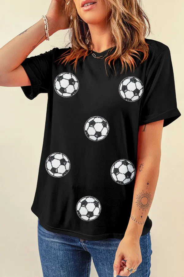 Camiseta de fútbol de manga corta y cuello redondo