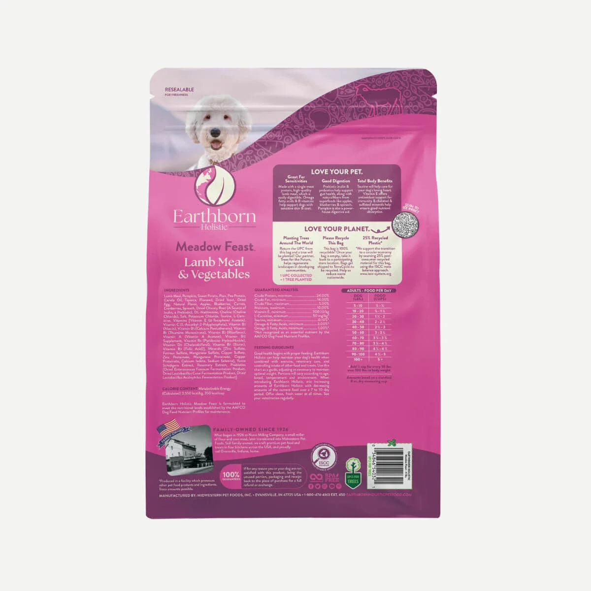 Alimento seco para perros Earthborn Grain Free Meadow Feast