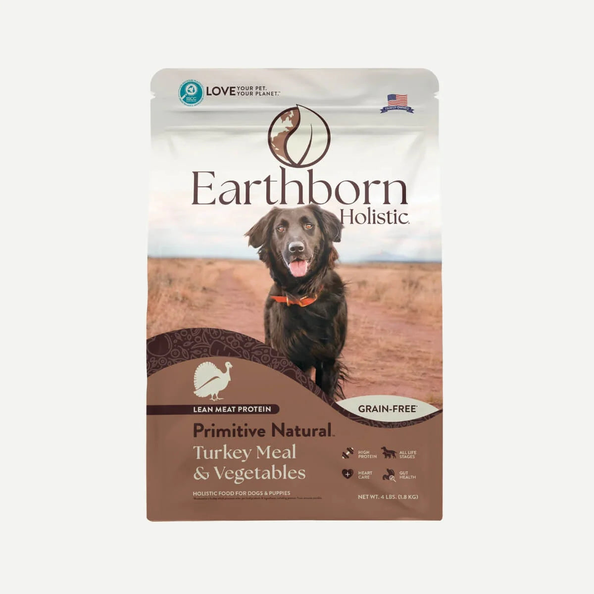 Alimento seco natural para perros Earthborn Grain Free All Life Stages Primitive