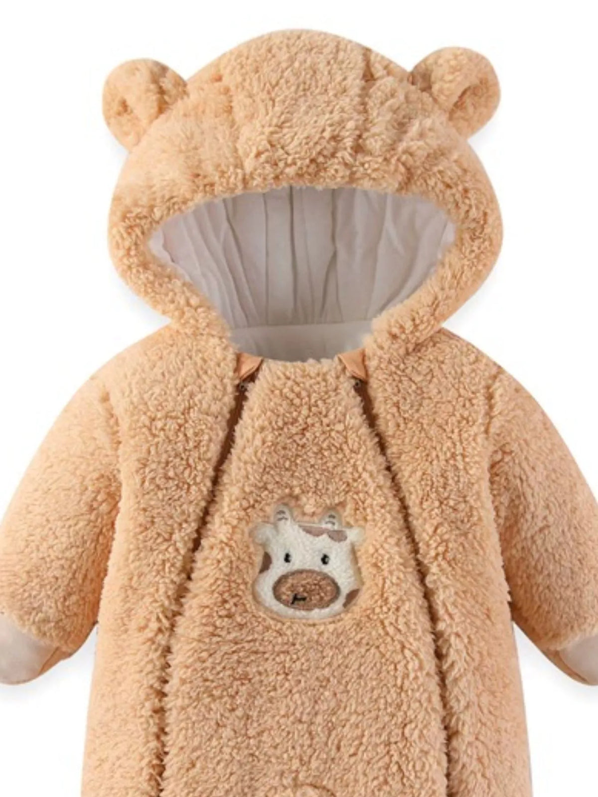 Pijama polar con capucha de conejito para bebé