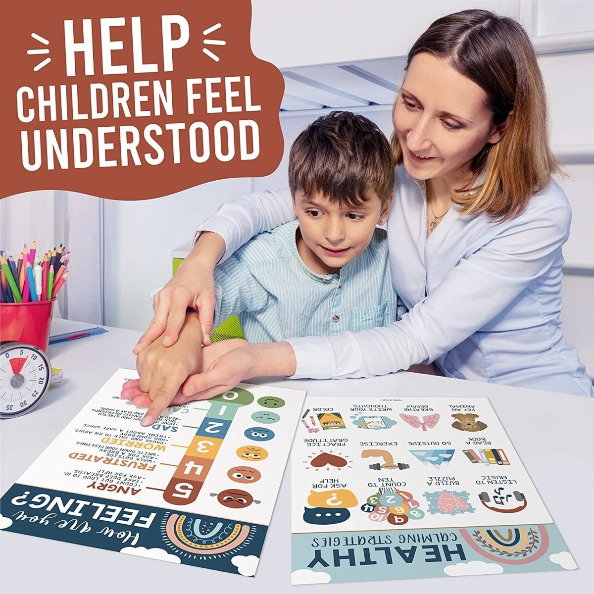 Emotional Intelligence Growth Kit: Boho 4 Poster Pack