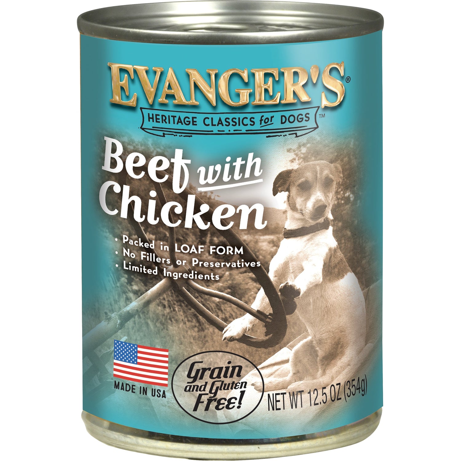 Alimento húmedo para perros Evanger's Classic All Life Stages con carne de res y pollo (340 g)