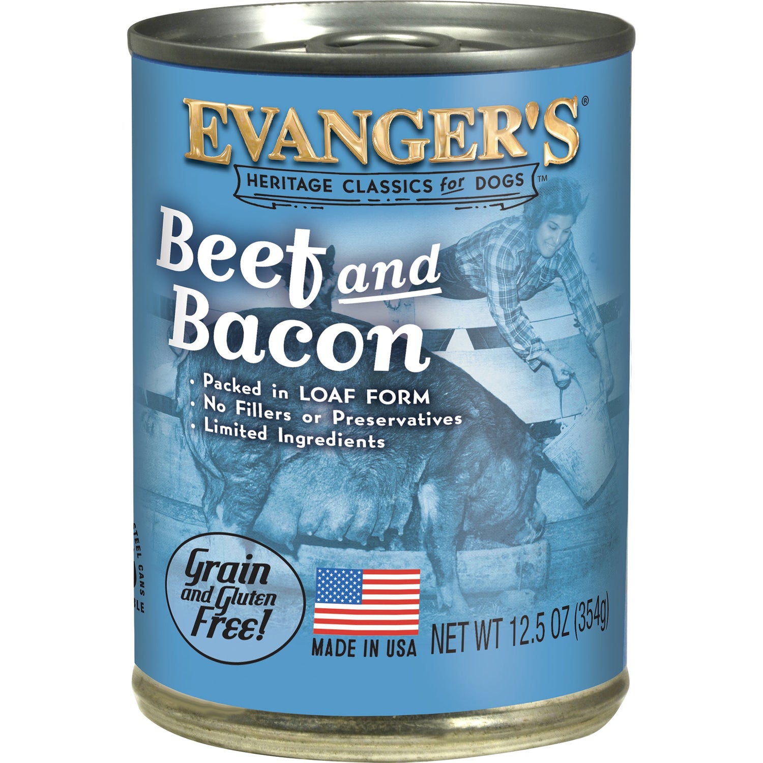 Alimento húmedo para perros Evanger's All Life Stages Classic con carne de res y tocino (340 g)