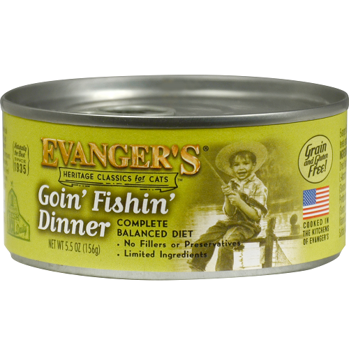 Comida húmeda para gatos Evanger's All Life Stages Classic Goin' Fishin' Dinner (157 g)