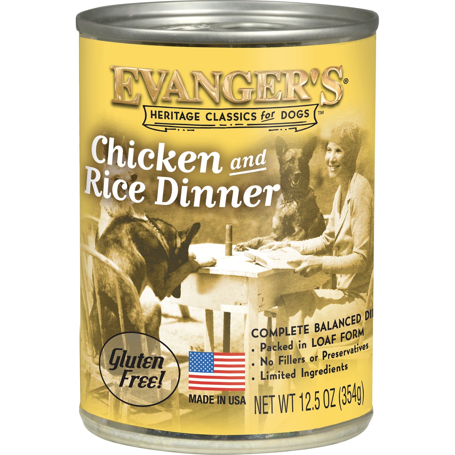 Evanger's Todas las Etapas de Vida – Pollo y Arroz Clásico (354g)