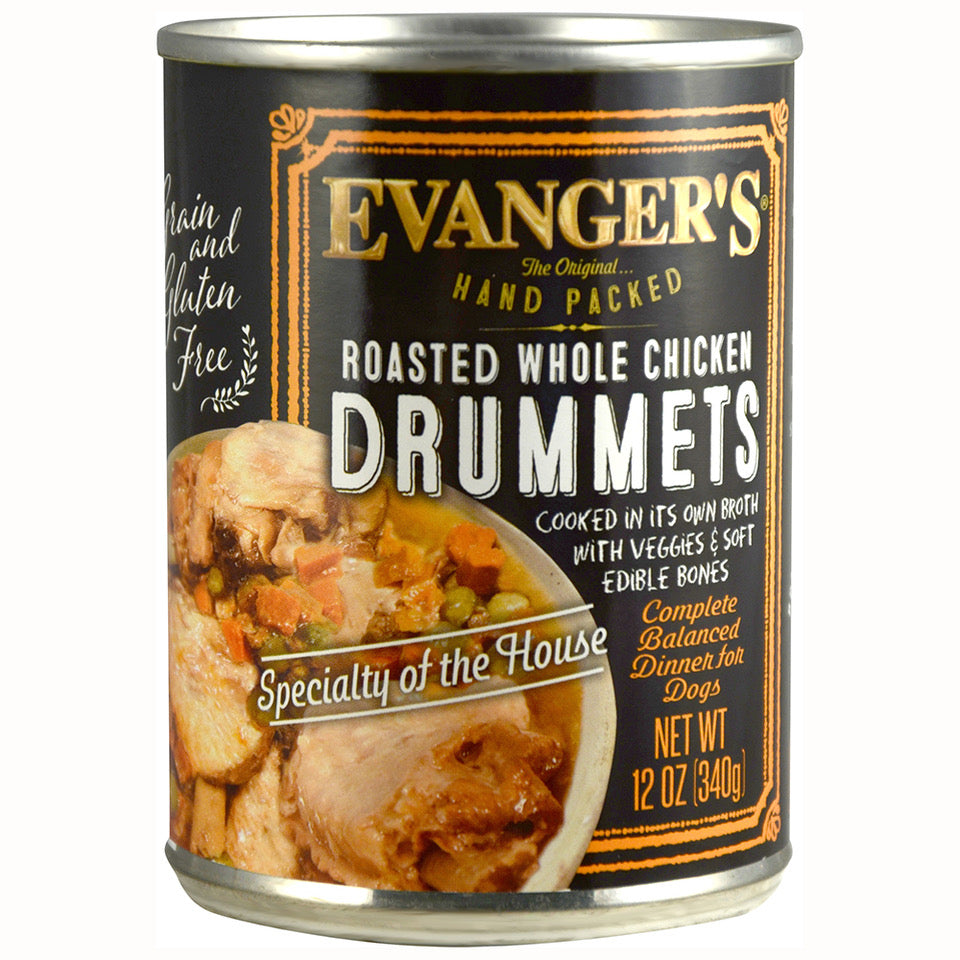 Evanger's Todas las Etapas de la Vida – Cena de Muslitos de Pollo Asado (340g)