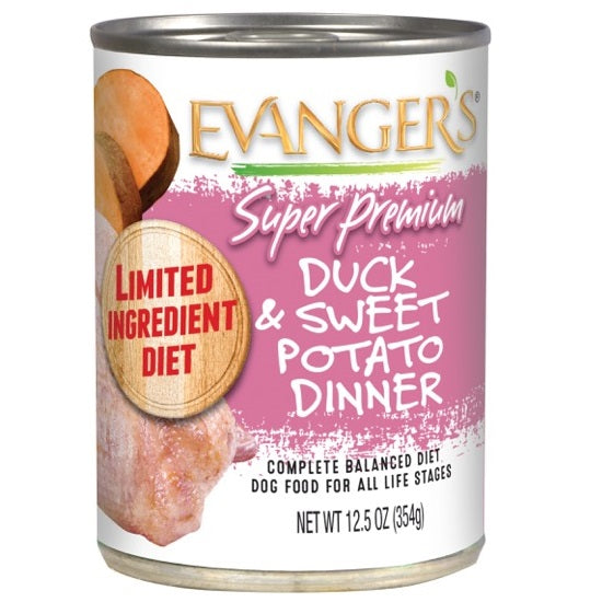 Título: Evanger’s Súper Premium Todas las Etapas de la Vida – Cena de Pato y Batata (12.5oz)