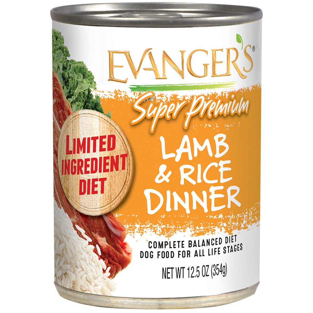 Comida húmeda Evanger's Super Premium para perros, con cordero y arroz para todas las etapas de la vida (340 g)
