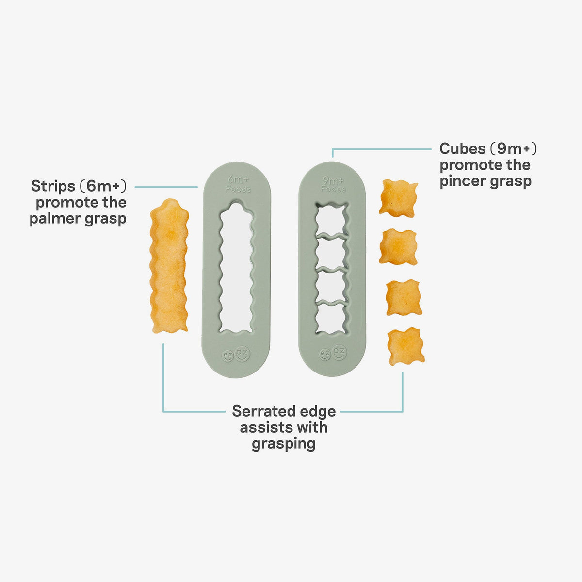 Cortadores de alimentos para el Baby-Led Weaning
