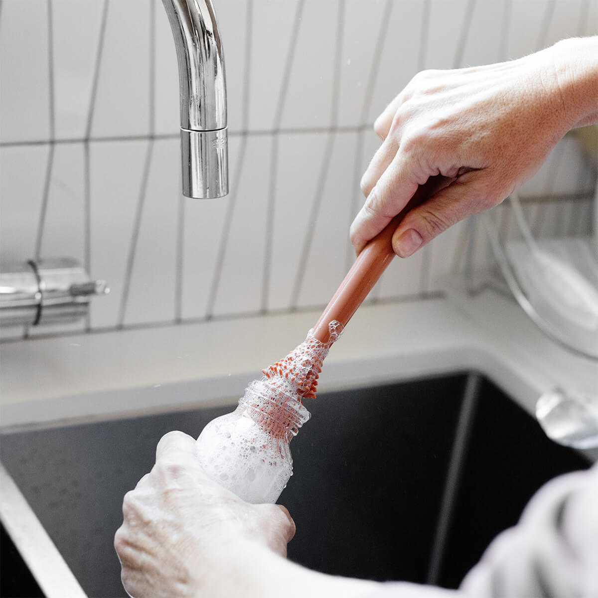 Premium Silicone Bottle & Cookware Cleaning Brush