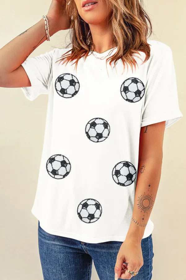 Camiseta de fútbol de manga corta y cuello redondo