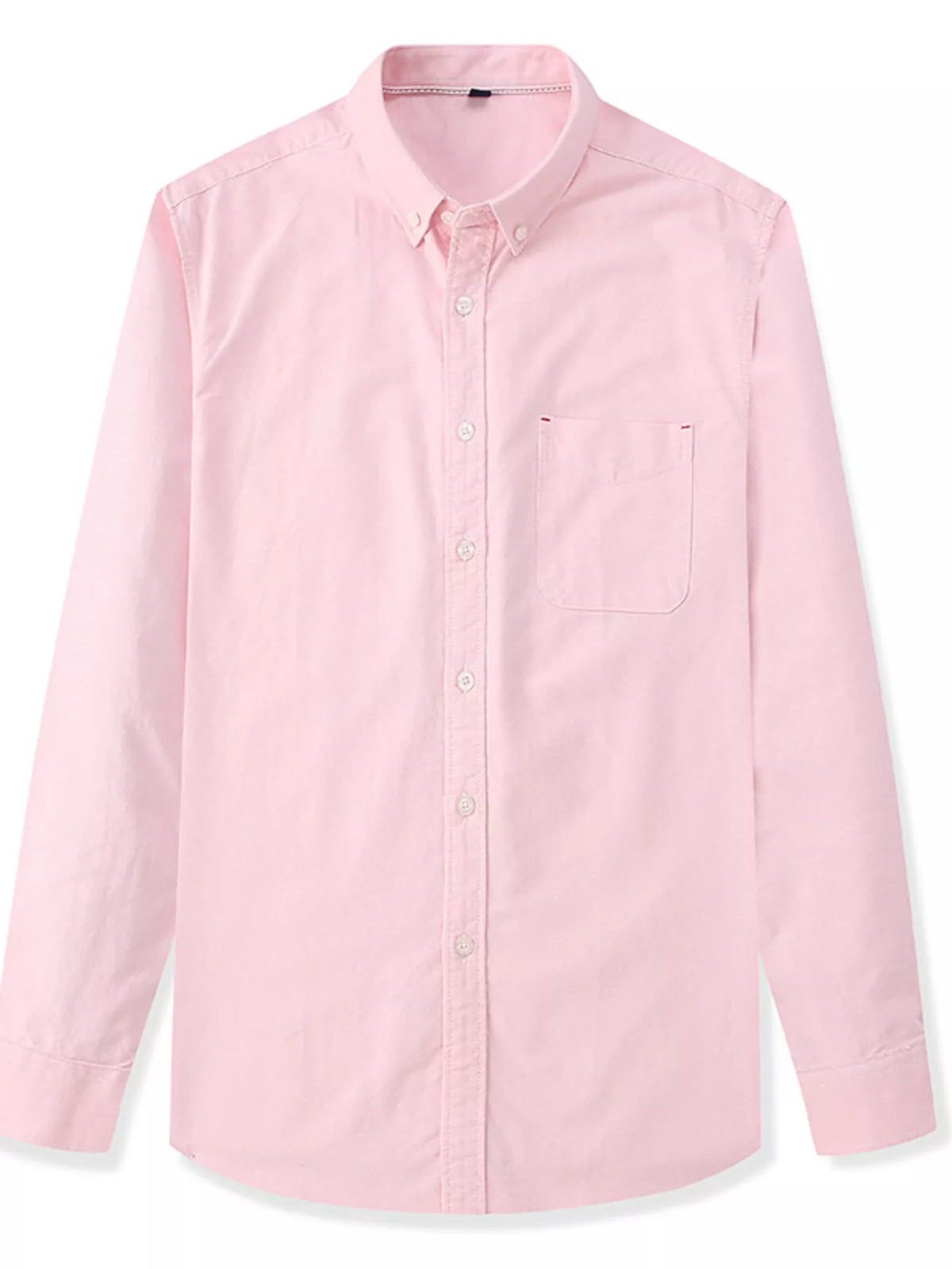 Camisa de manga larga con botones para hombre, talla grande
