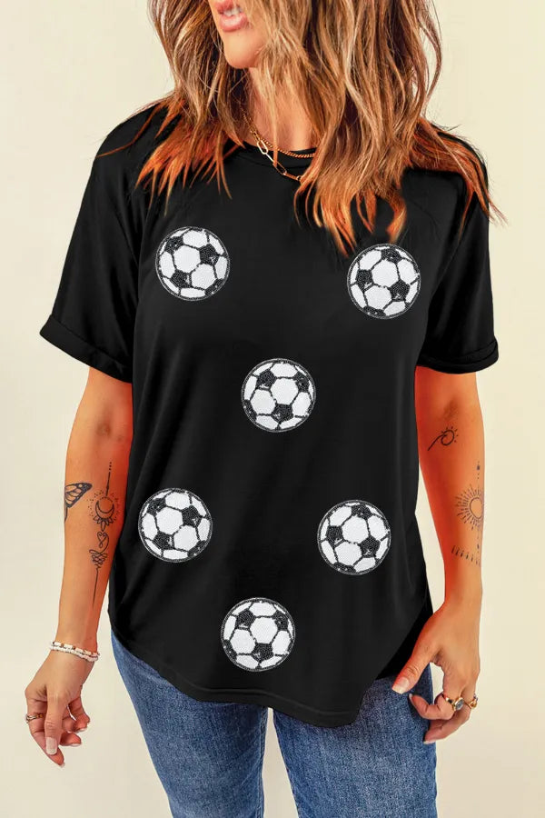 Camiseta de fútbol de manga corta y cuello redondo