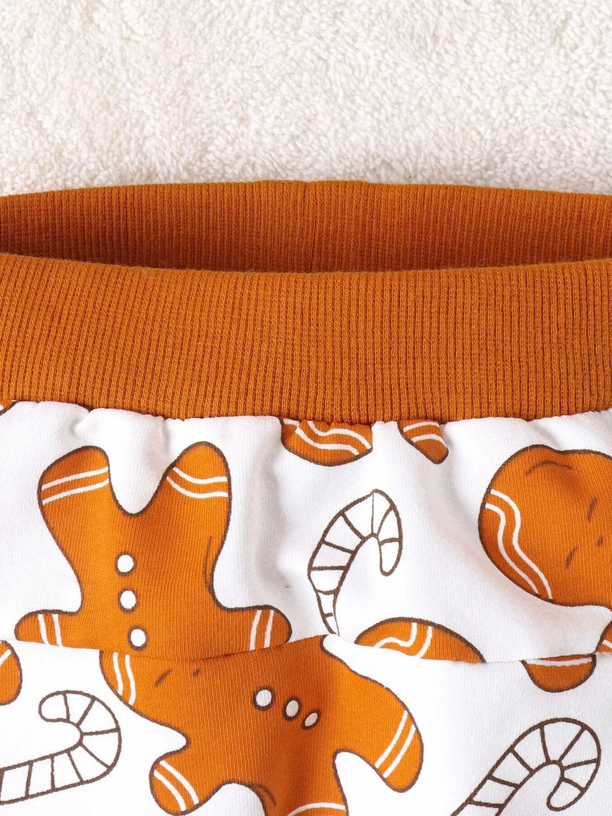 Conjunto de ropa de manga larga con estampado del Hombre de Jengibre para niños