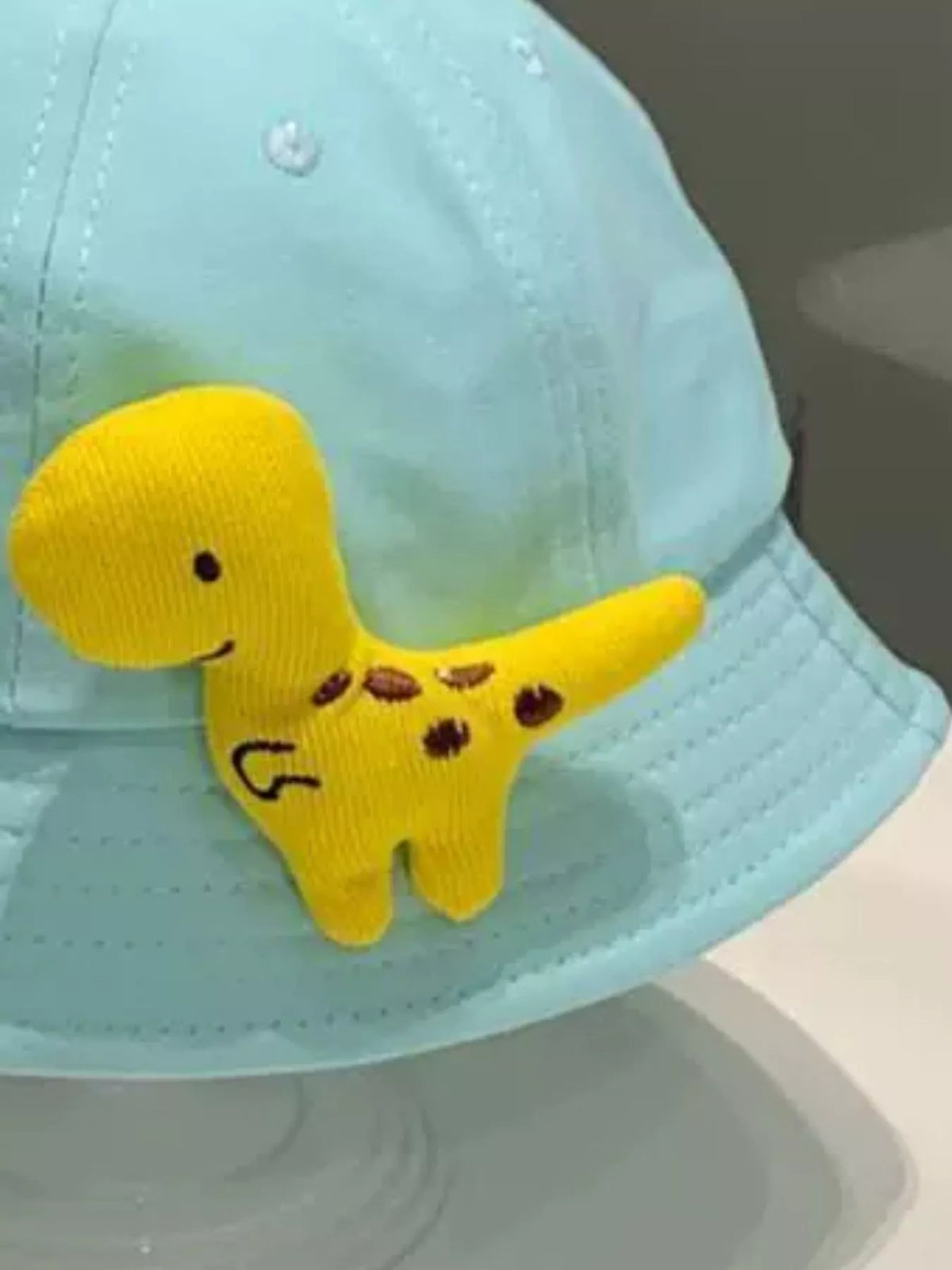 Sombrero de cubo decorativo con diseño de dinosaurios y brotes para niños