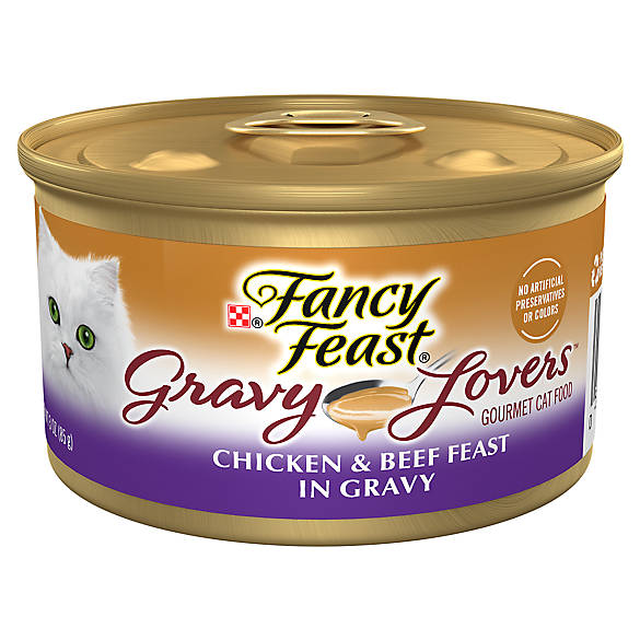 Alimento para gatos Fancy Feast Gravy Lovers de pollo y carne de res (3 oz)