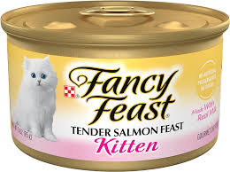 Alimento húmedo para gatos Fancy Feast Kitten Tender Salmon Feast (3 oz)