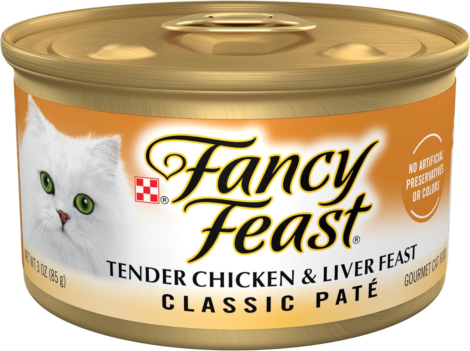 Fancy Feast Paté de Pollo e Hígado Alimento Húmedo para Gatos (3oz)
