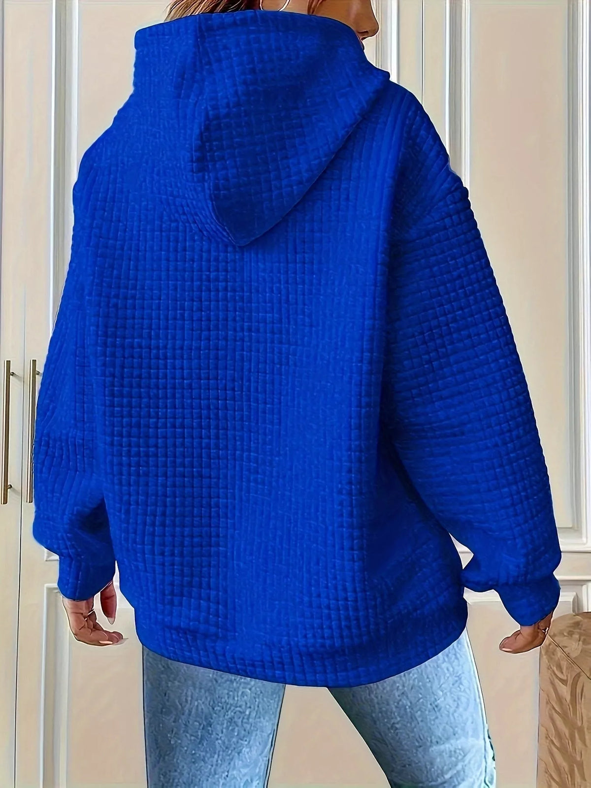 Sudadera con capucha de punto texturizado y cordón