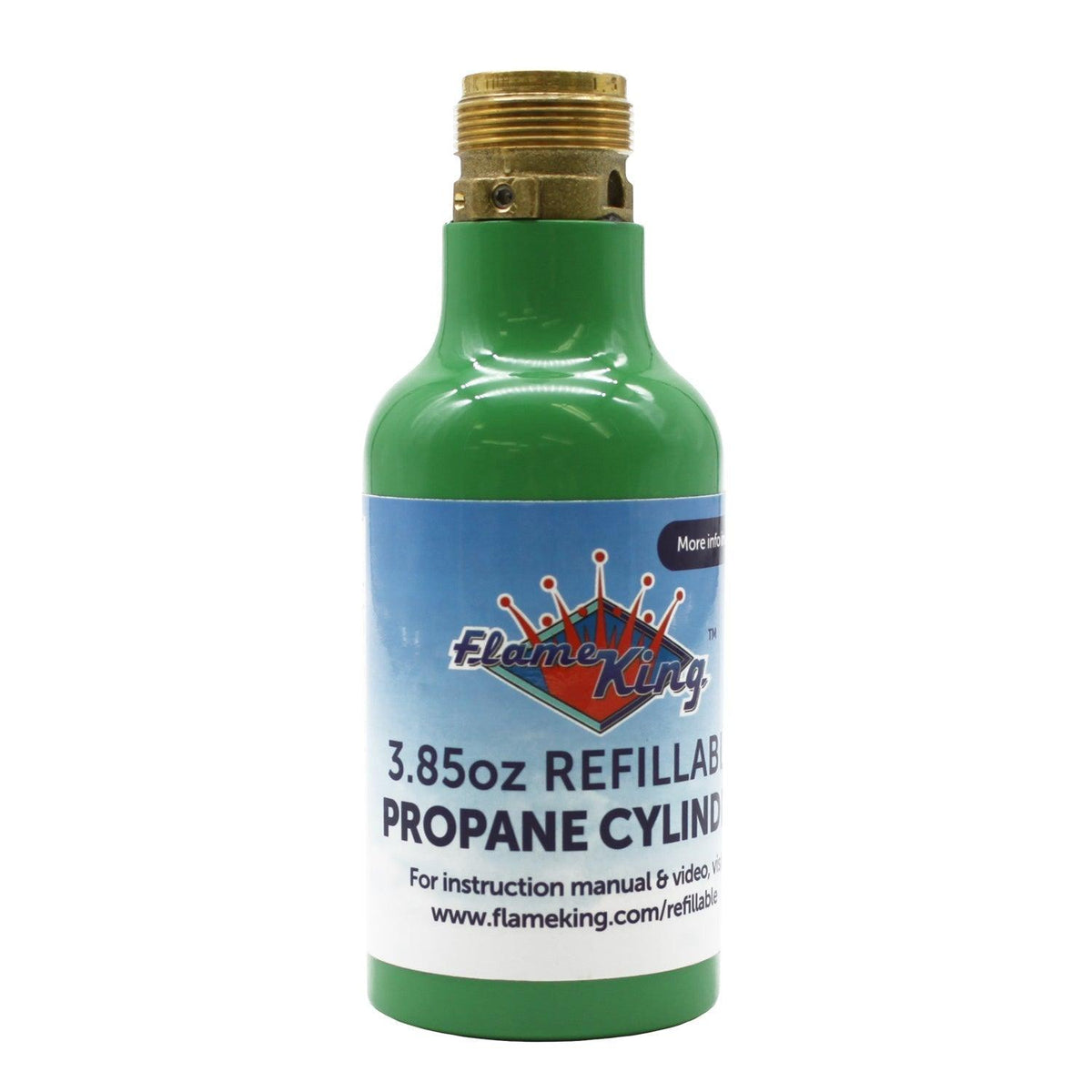 Cilindro de propano mini recargable ecológico Flame King de 1/4 lb 