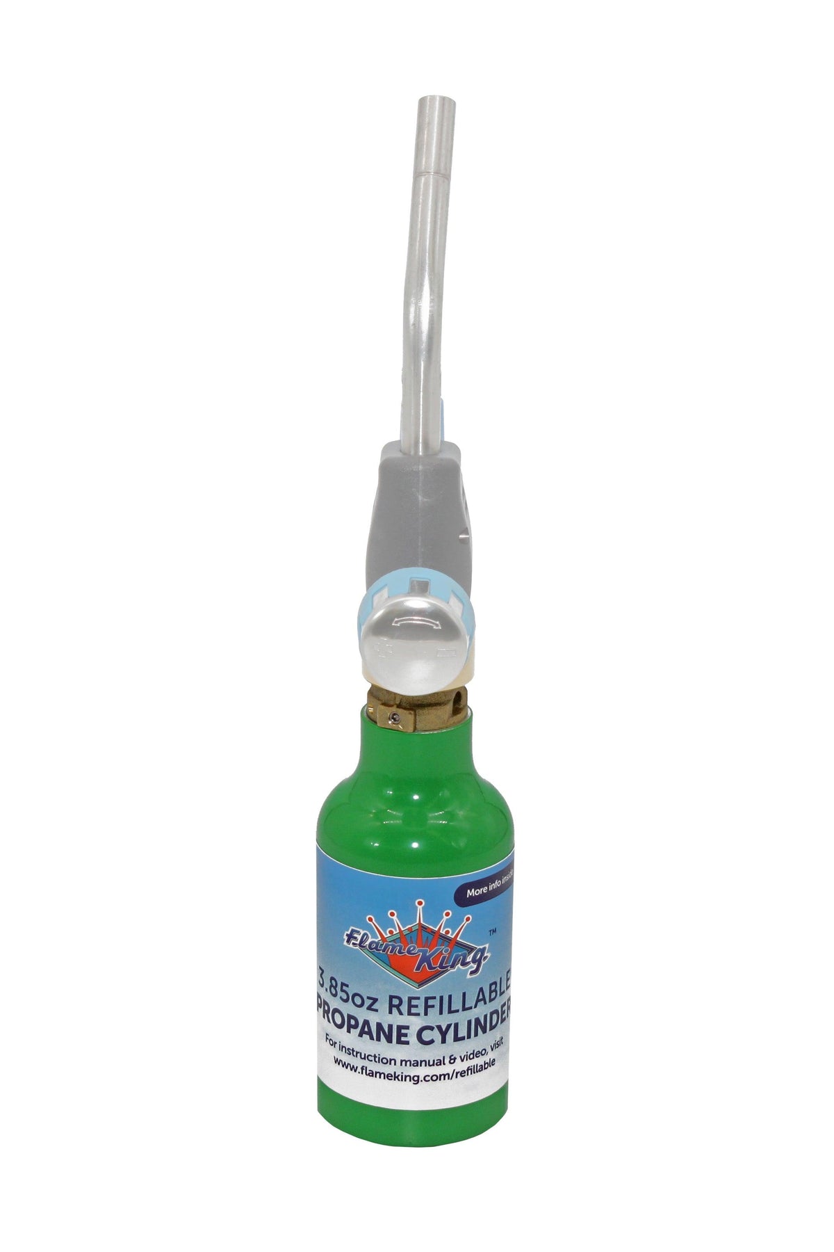Cilindro de propano mini recargable ecológico Flame King de 1/4 lb 