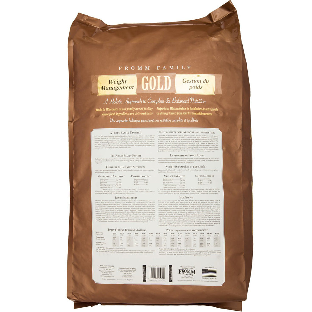 Alimento seco para perros Fromm Gold All Life Stages Weight Management de pavo 