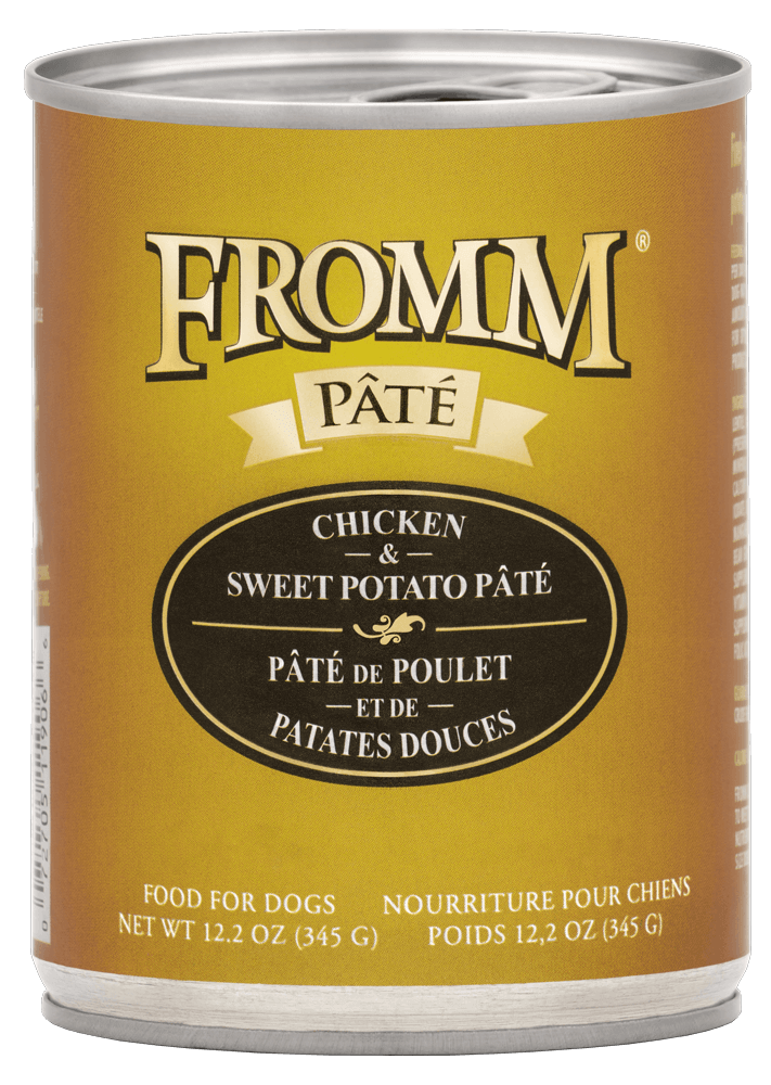 Fromm Paté Sin Cereales – Cena de Pollo y Batata (346g)