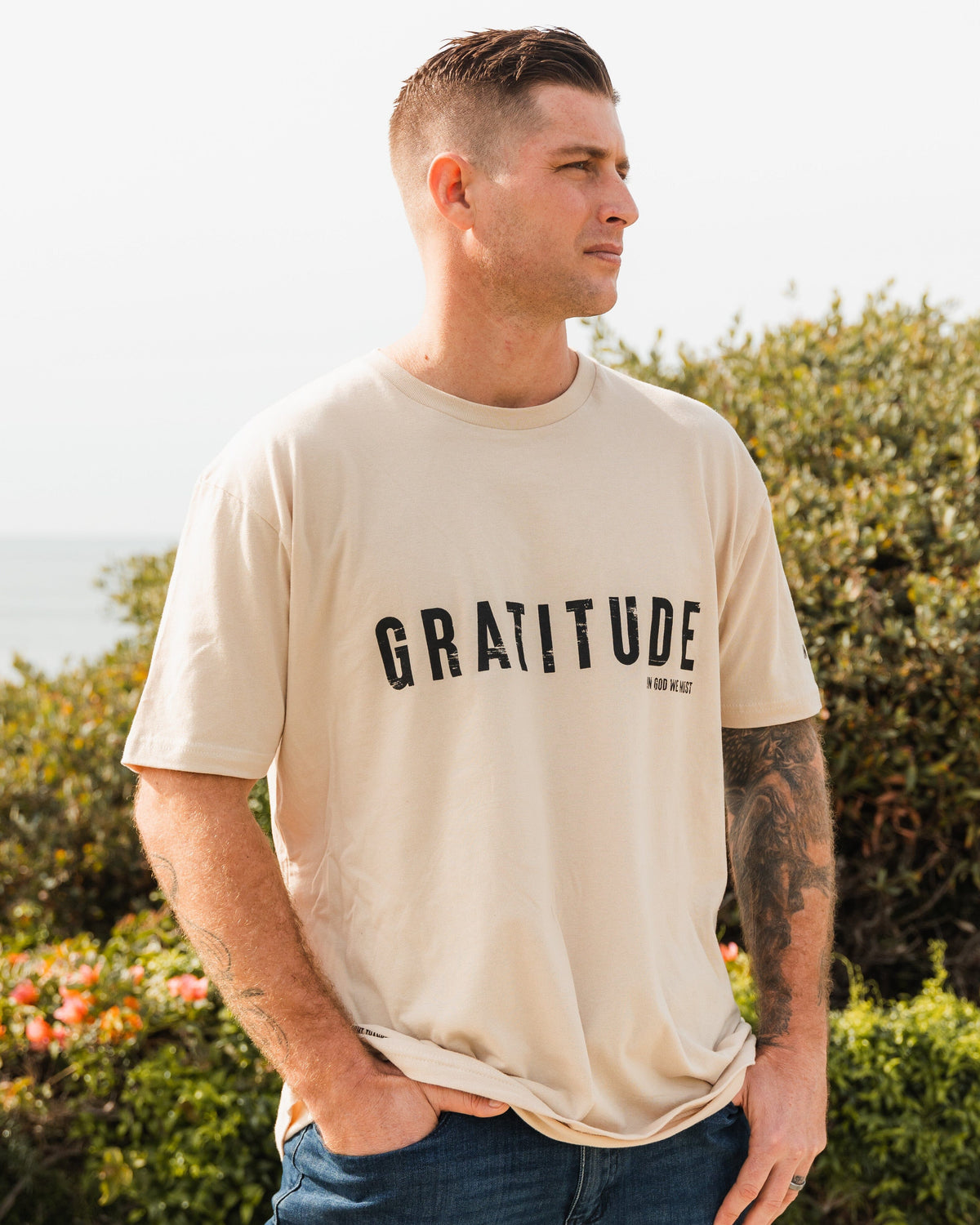 "Gratitude" Sand Tee