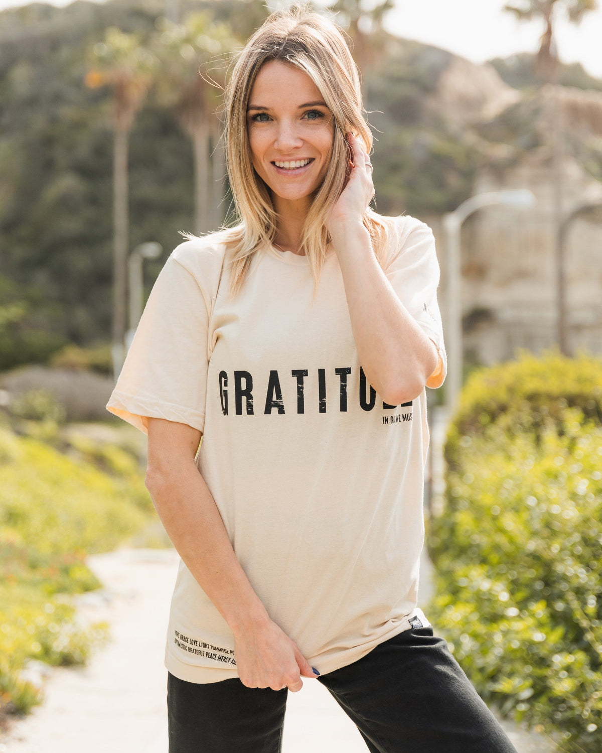 "Gratitude" Sand Tee