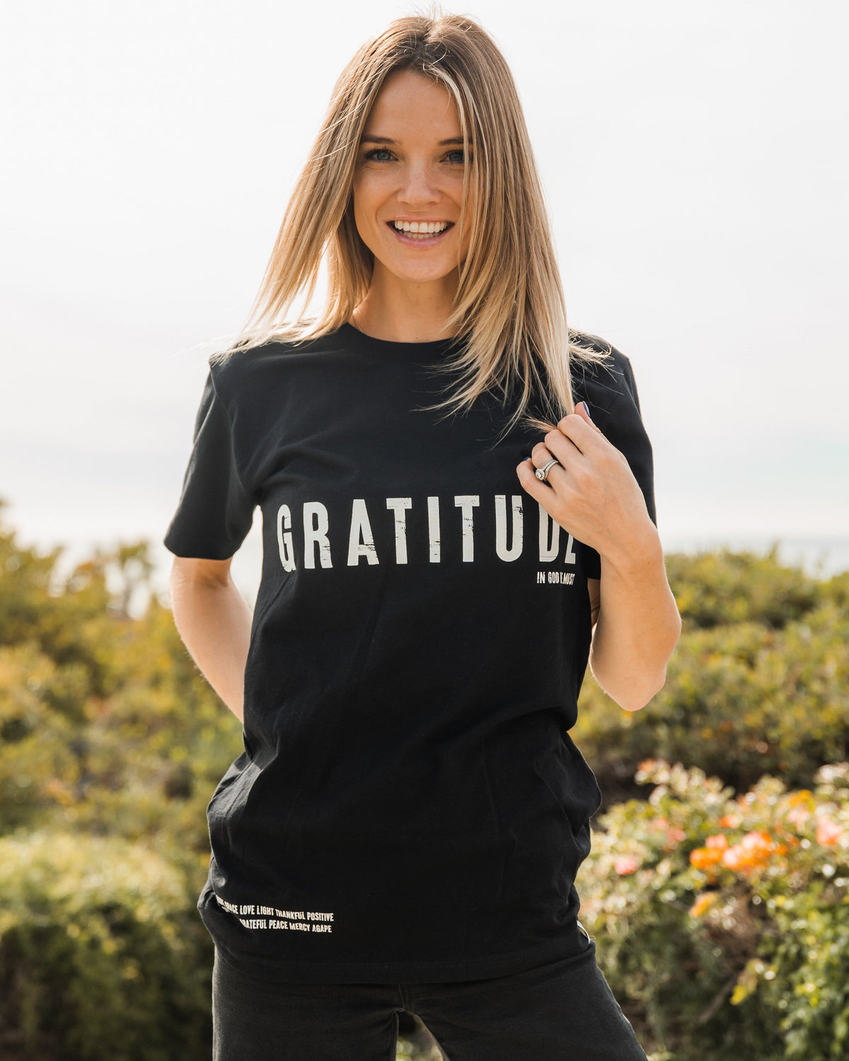 "Gratitude" Black Tee