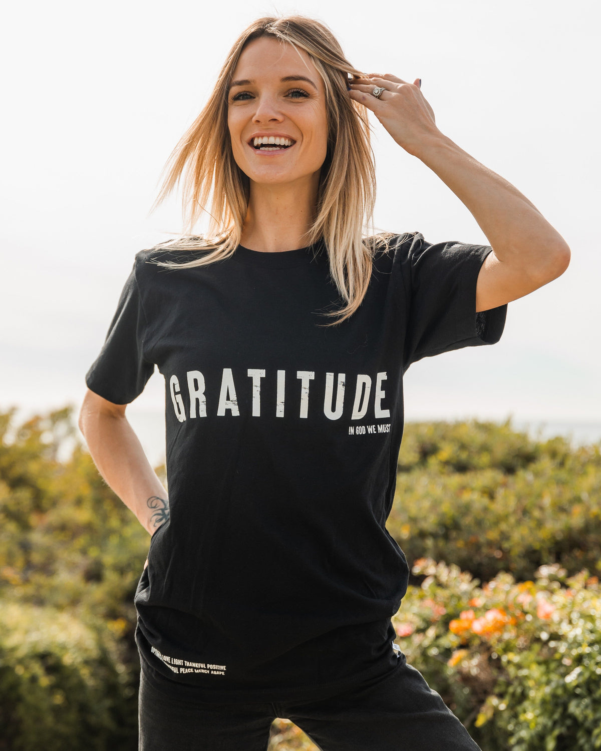 "Gratitude" Black Tee