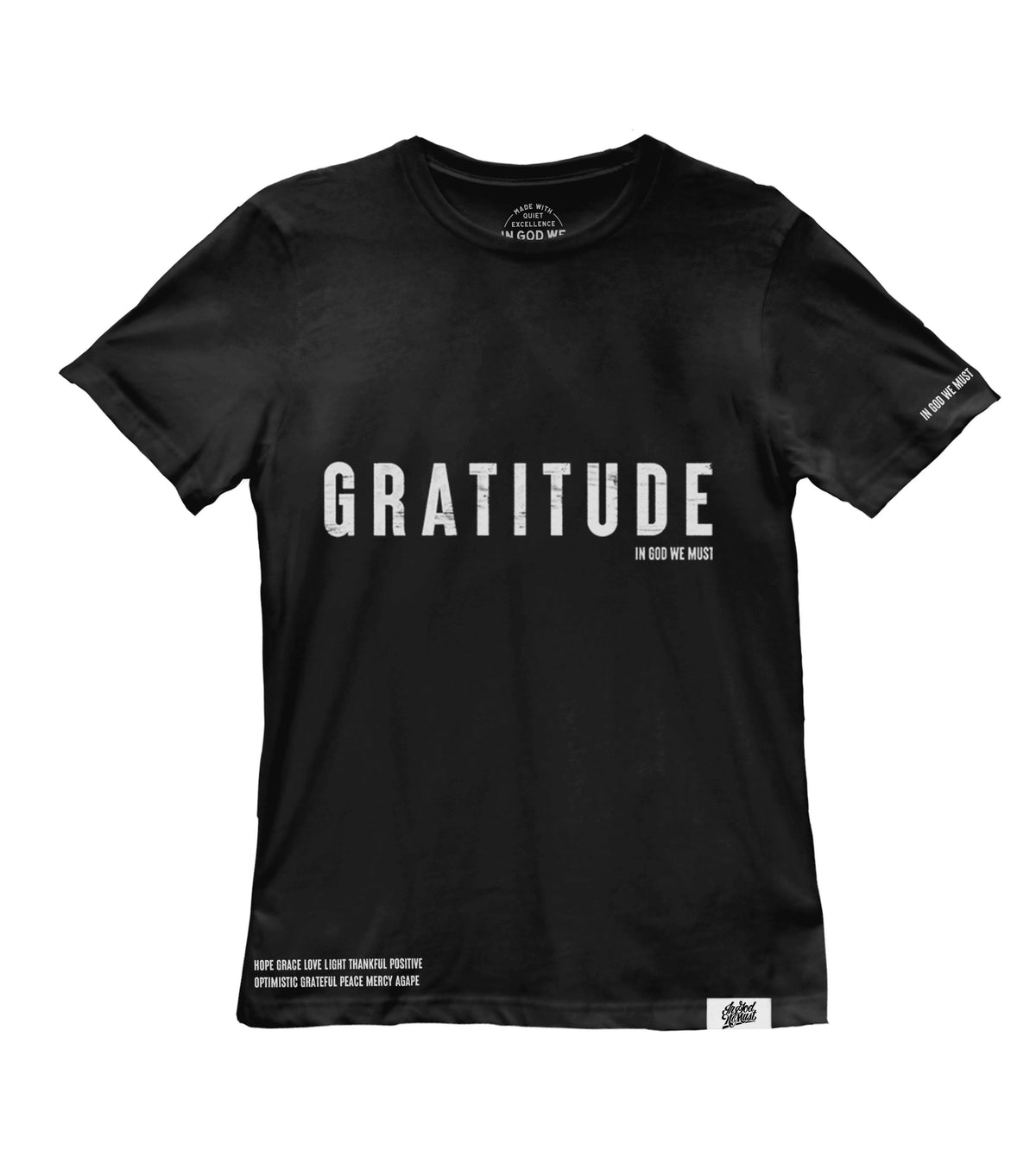 "Gratitude" Black Tee