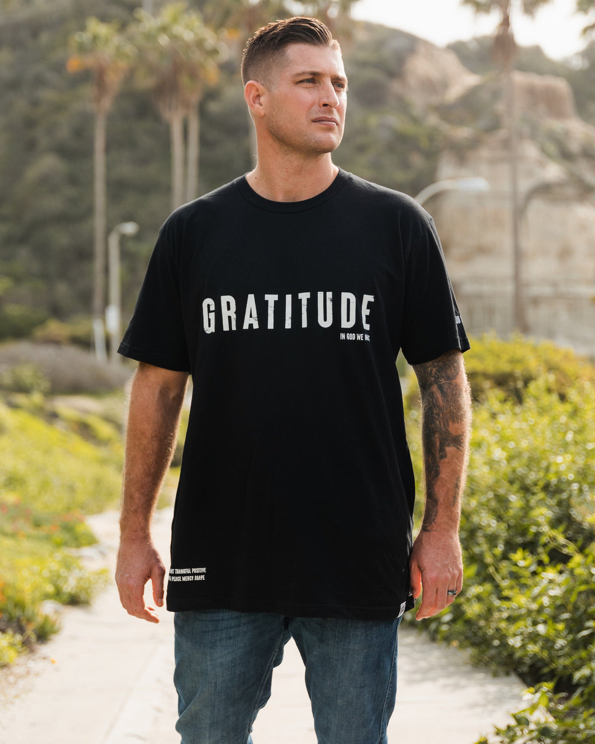 "Gratitude" Black Tee