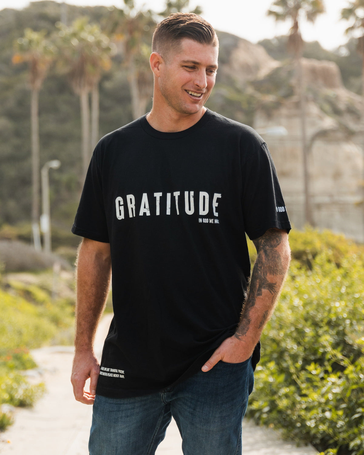 "Gratitude" Black Tee