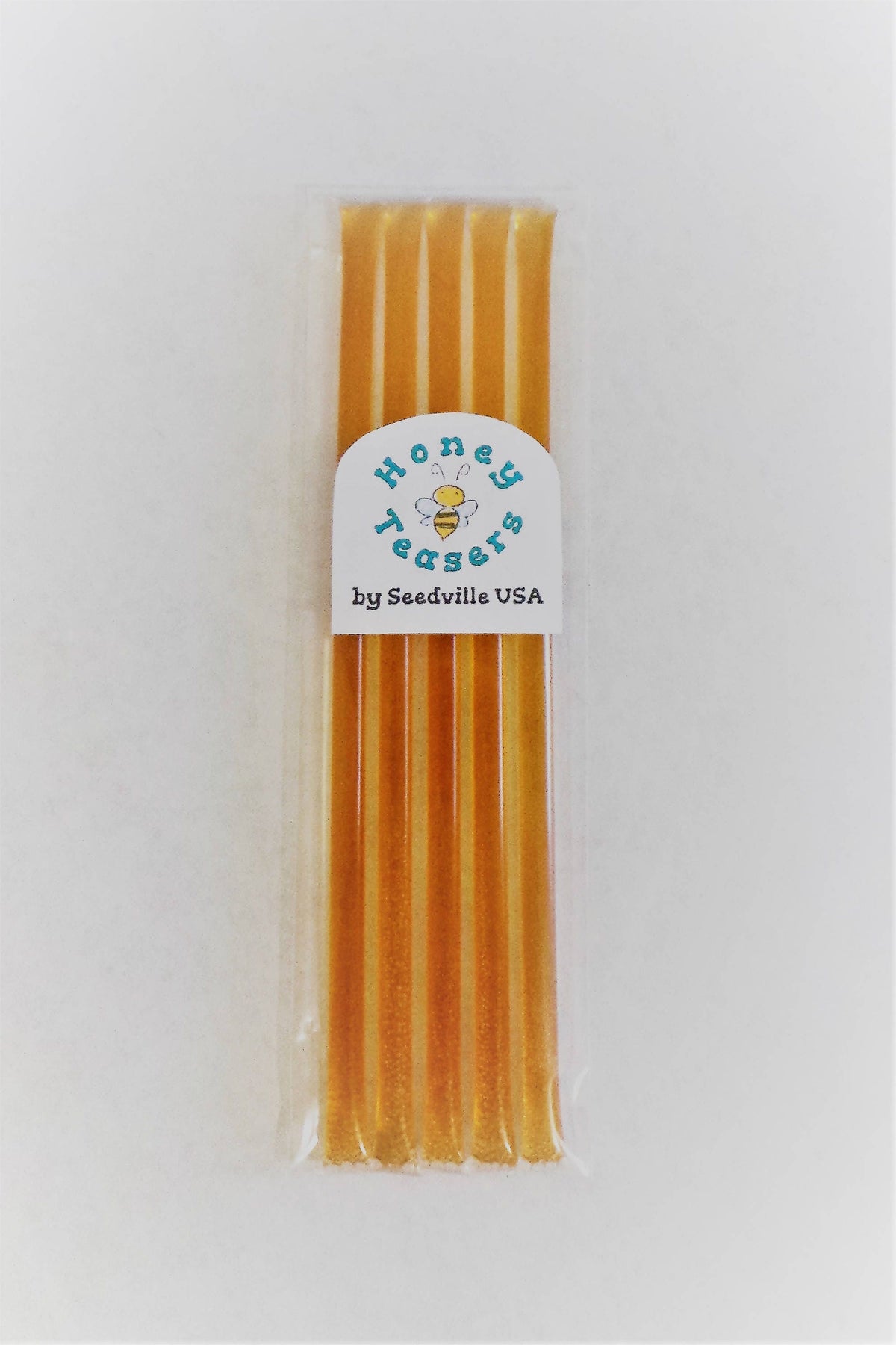Paquete de 5 palitos de miel y fresa, palitos de miel natural, pajitas Honeystix