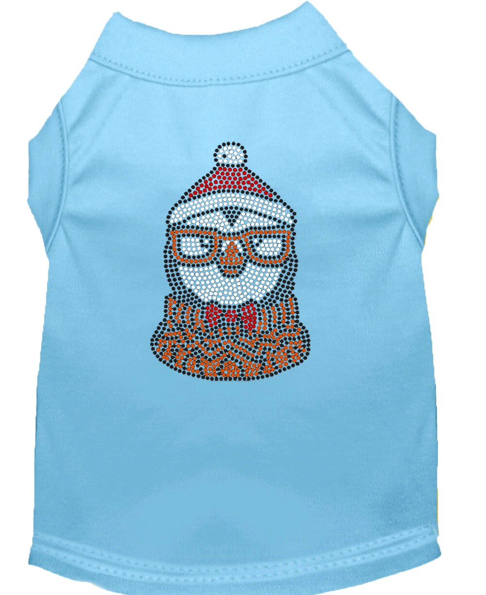 Camiseta navideña con diamantes de imitación para perro y gato, "Pingüino Hipster"