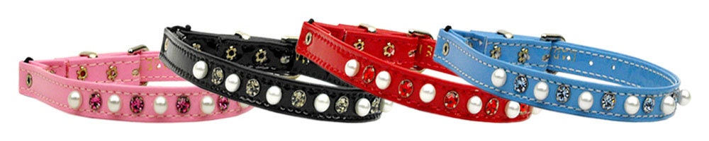 Collar de seguridad para gatos "Patent Jewel & Pearl"