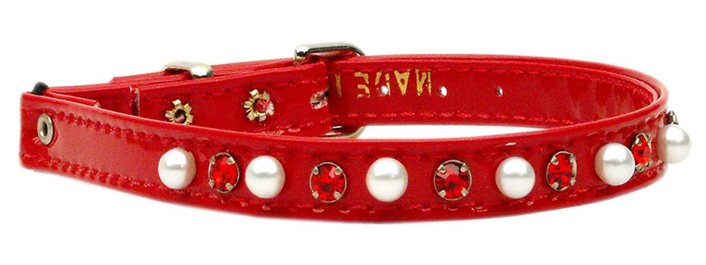 Collar de seguridad para gatos "Patent Jewel & Pearl"