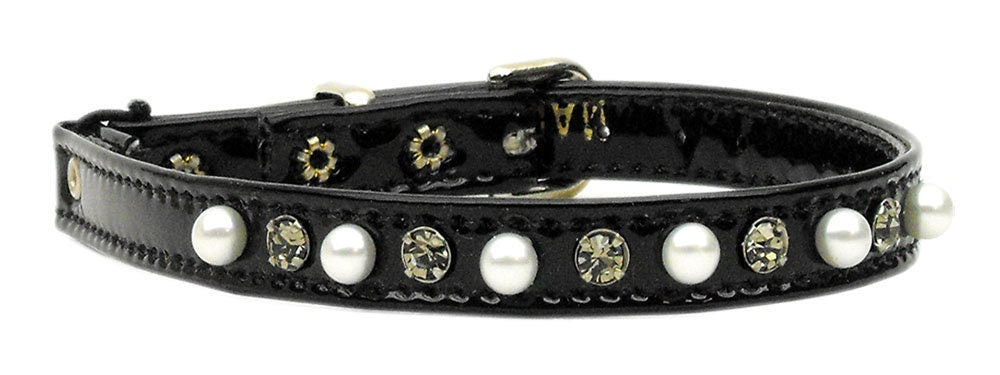 Collar de seguridad para gatos "Patent Jewel & Pearl"