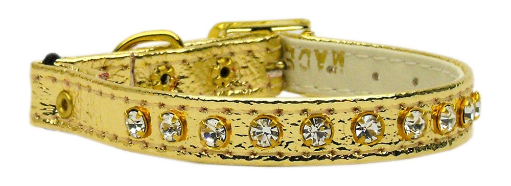 "One Row Clear Crystal" Cat Safety Collar