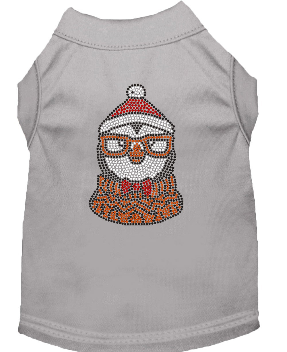Camiseta navideña con diamantes de imitación para perro y gato, "Pingüino Hipster"