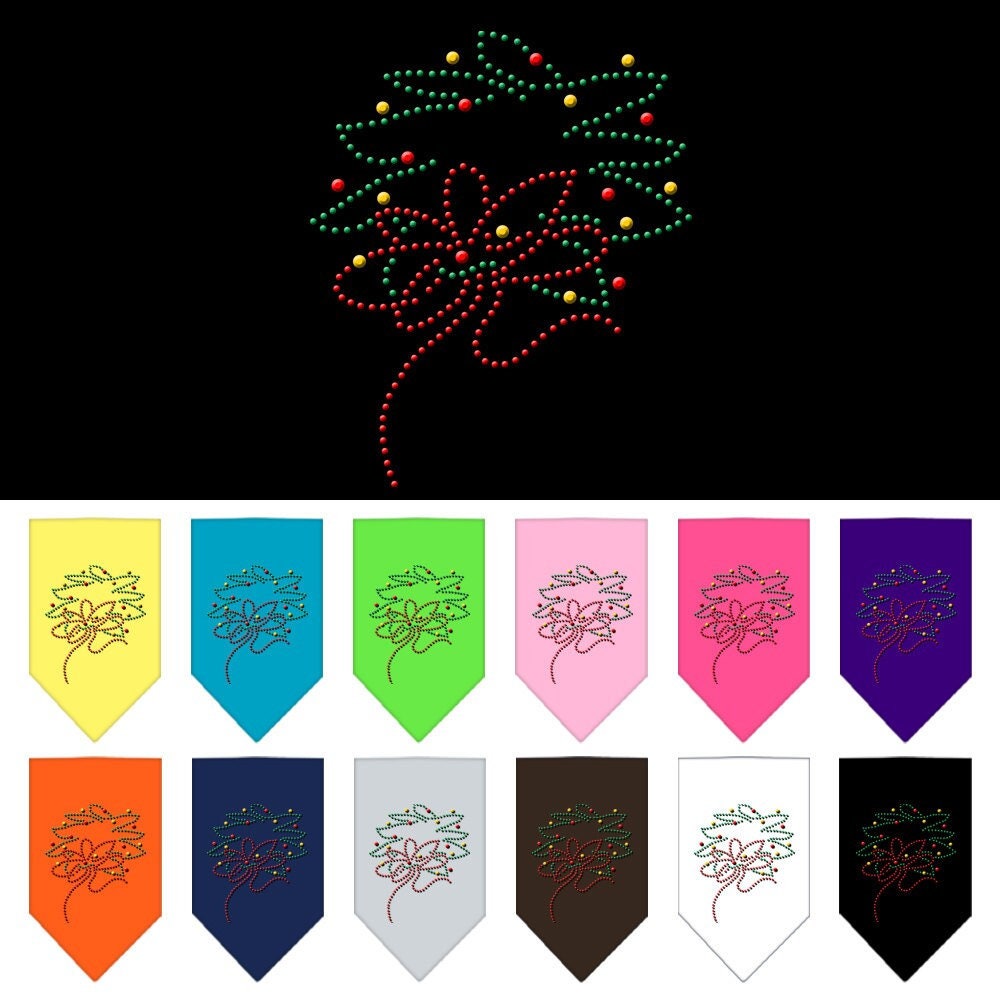 Bandana navideña para mascotas y perros con diamantes de imitación, "Corona"